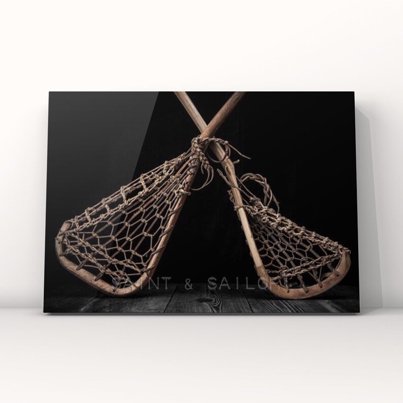 Vintage Lacrosse Sticks Upside Down Clasic Black Photo Print, Sports Decor, Vintage LAX, Lacrosse Art image 6