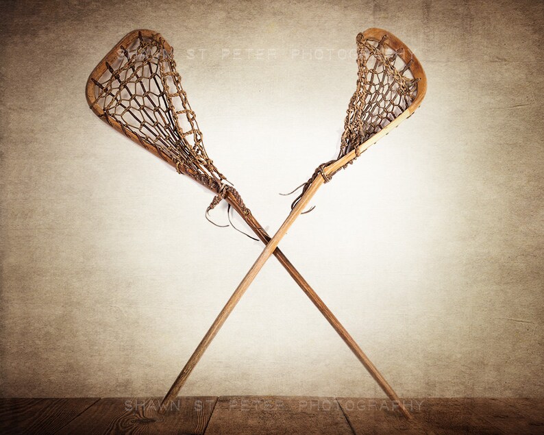 Vintage Lacrosse Sticks Crossed Photo Print Lacrosse Prints Etsy