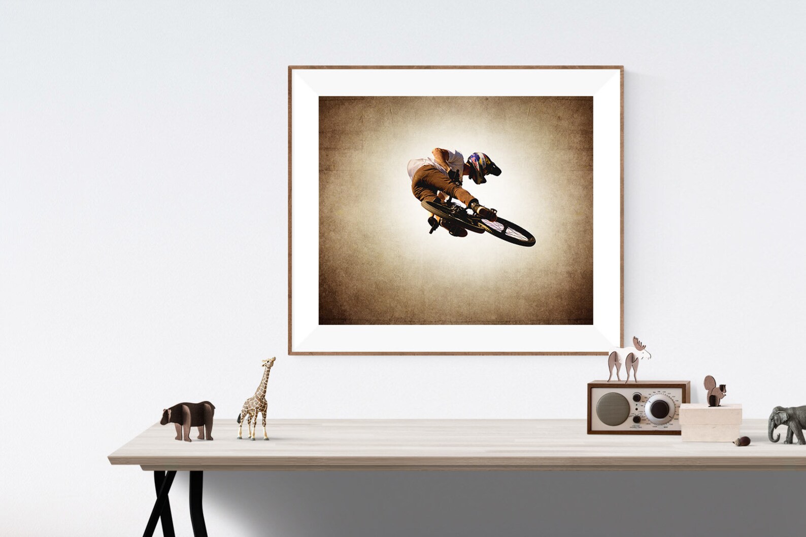 BMX Tabletop Jump on Vintage Wall Decor Wall Art Kids Room Etsy