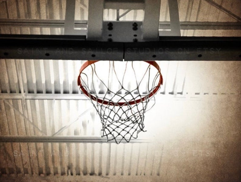 Basketball Hoop Straight on Photo Print decorating Ideas Etsy