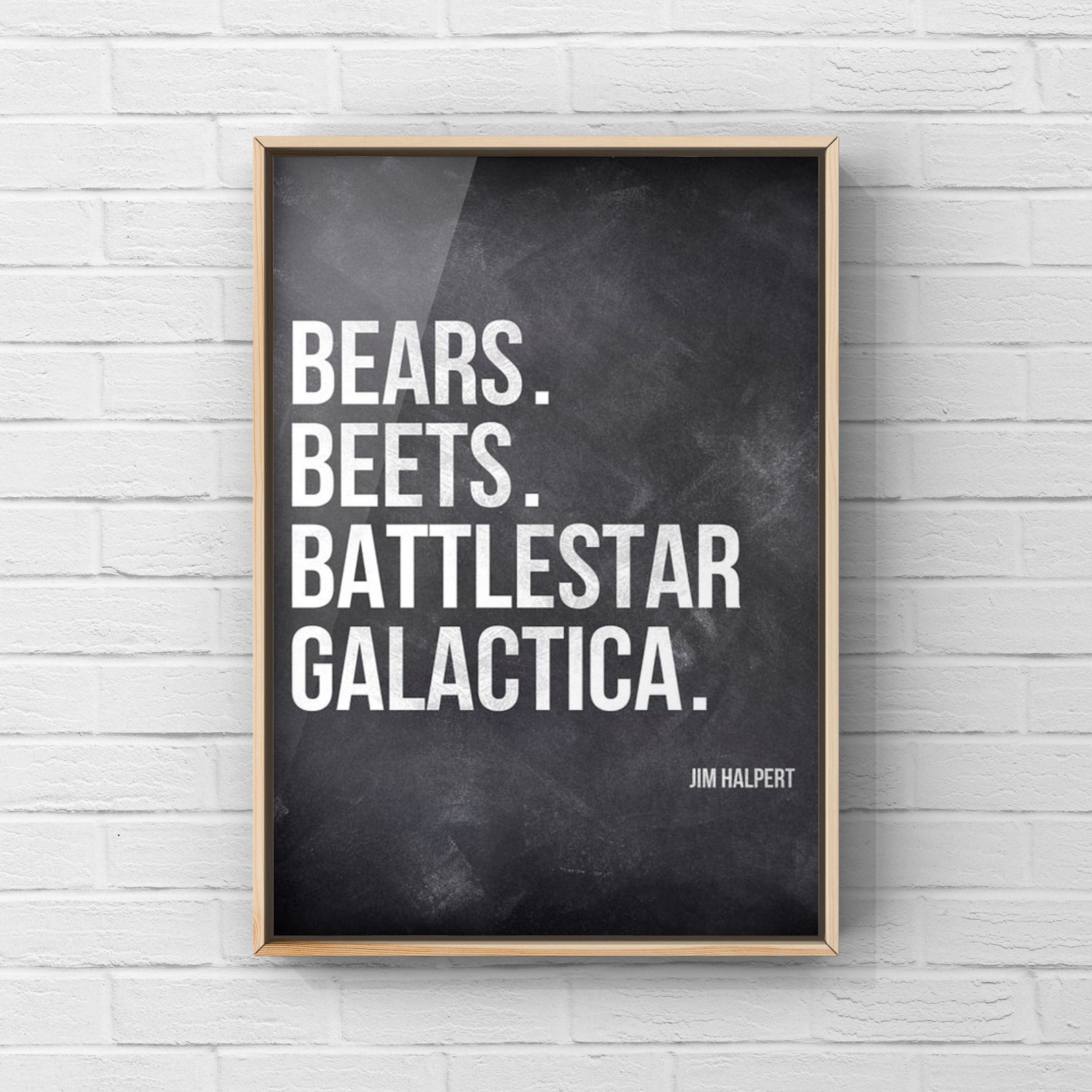 Bears Beets Battlestar Galactica Wall Art Office Quotes Etsy