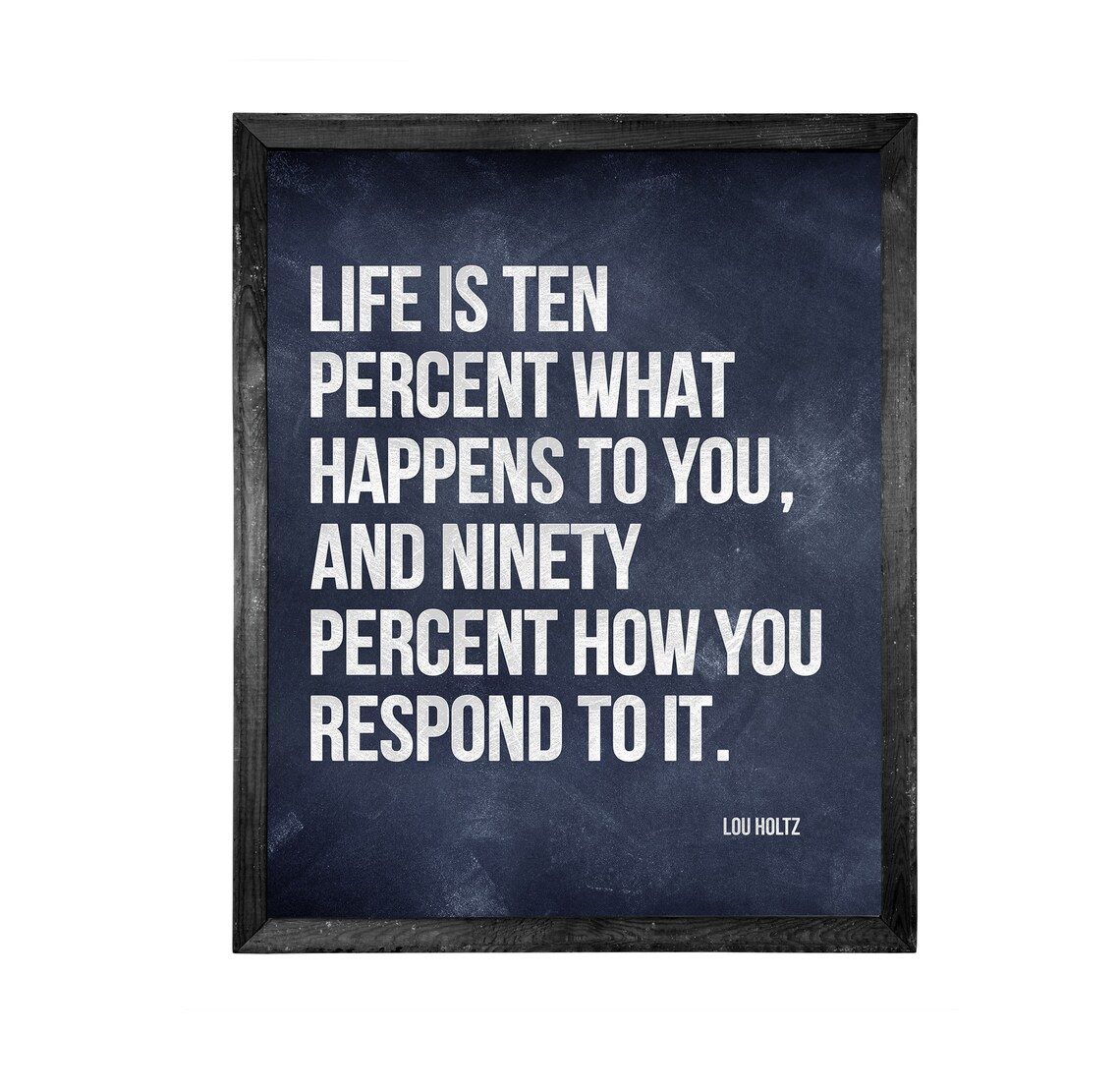 Lou Holz Quote Life is 10 Percent What Happens to You and 90 - Etsy