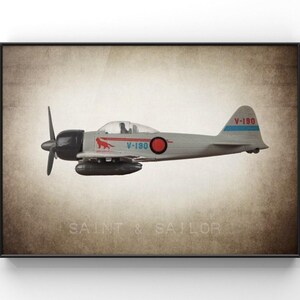 WWII Japanese Zero Fighter Airplane Photo Print, Boys Room Nursery Decor Bild 7