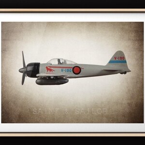 WWII Japanese Zero Fighter Airplane Photo Print, Boys Room Nursery Decor Bild 4