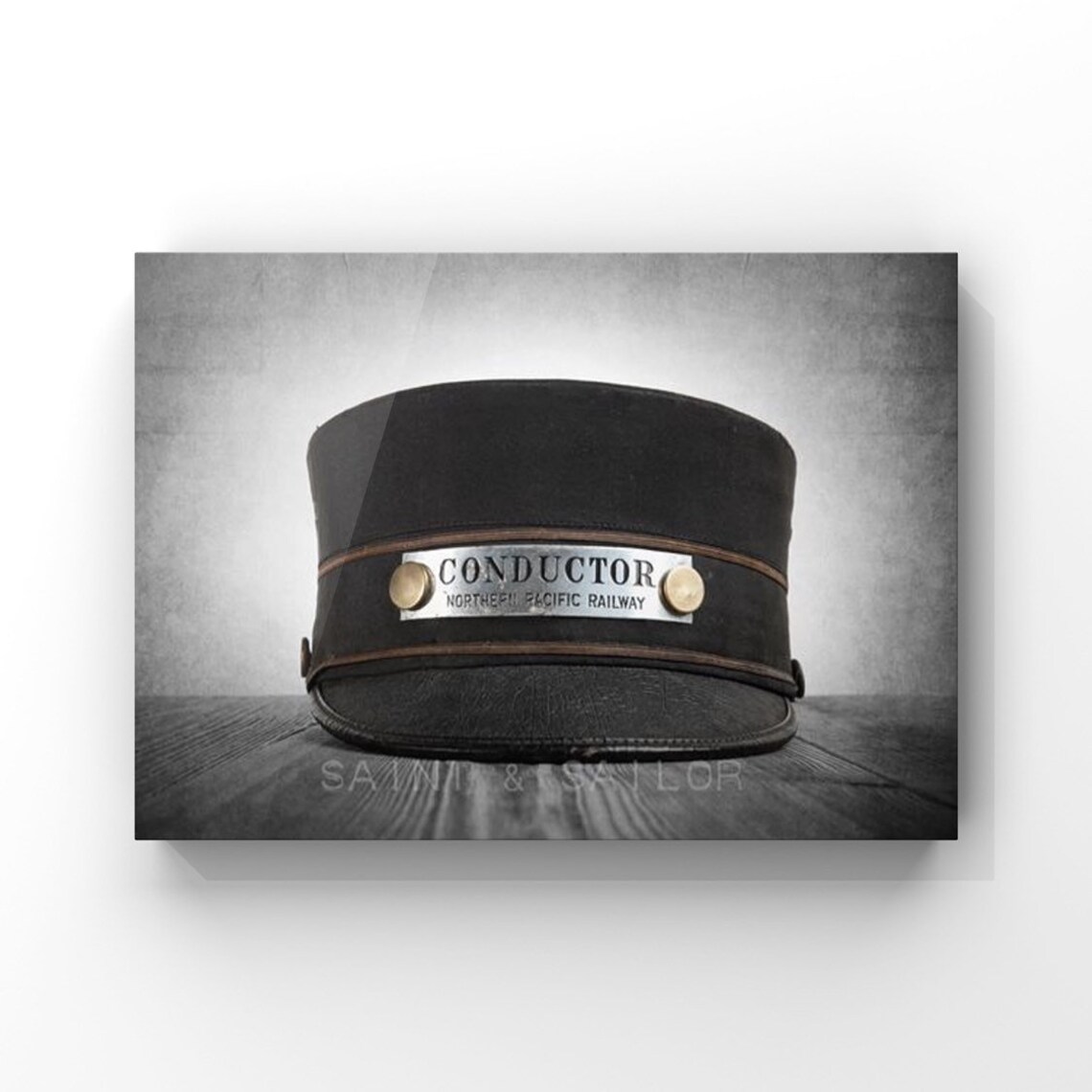 Boys Train Art Prints Vintage Train Conductor Hat unframed | Etsy