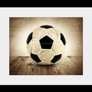 Vintage Soccer Ball UNFRAMED Print or Canvas, Boys Room, Soccer Decor, Soccer room theme, Soccer gift image 6