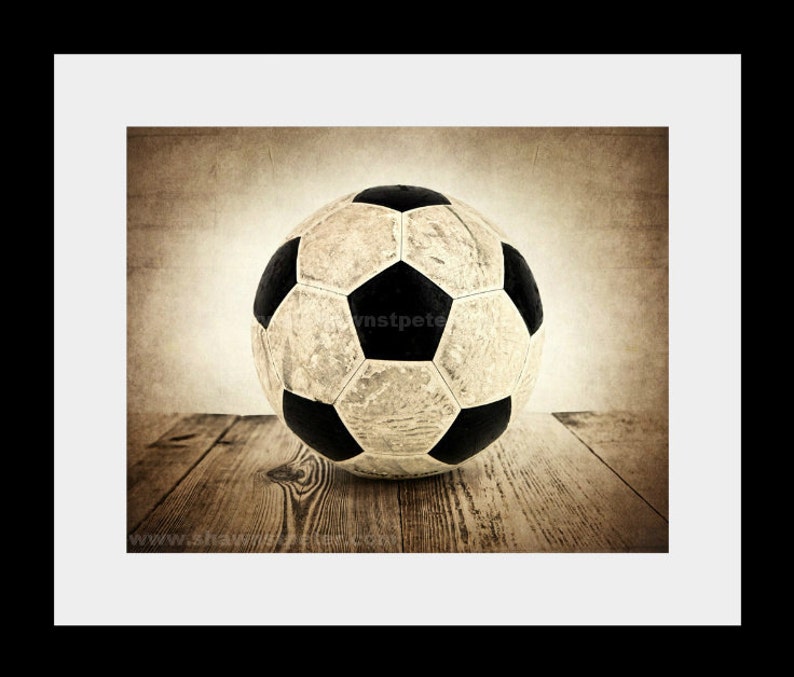 Vintage Soccer Ball UNFRAMED Print or Canvas, Boys Room, Soccer Decor, Soccer room theme, Soccer gift image 6
