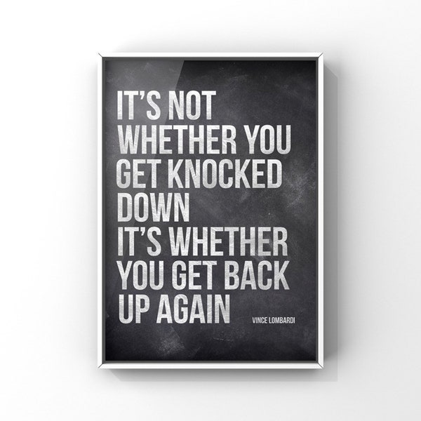 Vince Lombardi Poster Etsy