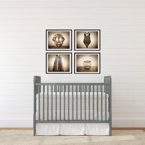 Set of Four Baseball Photo Prints, Vintage Baseball Nursery Decor, Baseball Wall art, Baseball prints