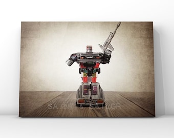 Vintage Blue Streak Transformer G1 Photo Print, Boys Room Decor