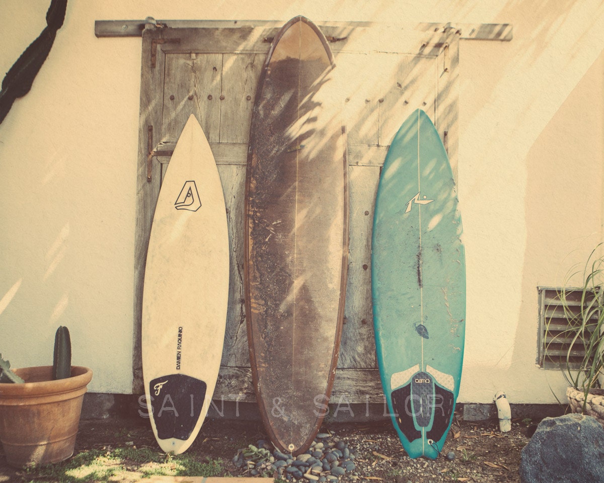 Surf Art Vintage Surfboards Surf Decor Beach Photos Etsy