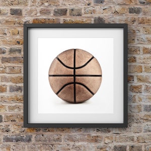 Vintage Basketball on White  Photo Print,Decorating Ideas, Wall Decor, Wall Art,  Kids Room, Nursery Ideas, Gift Ideas,