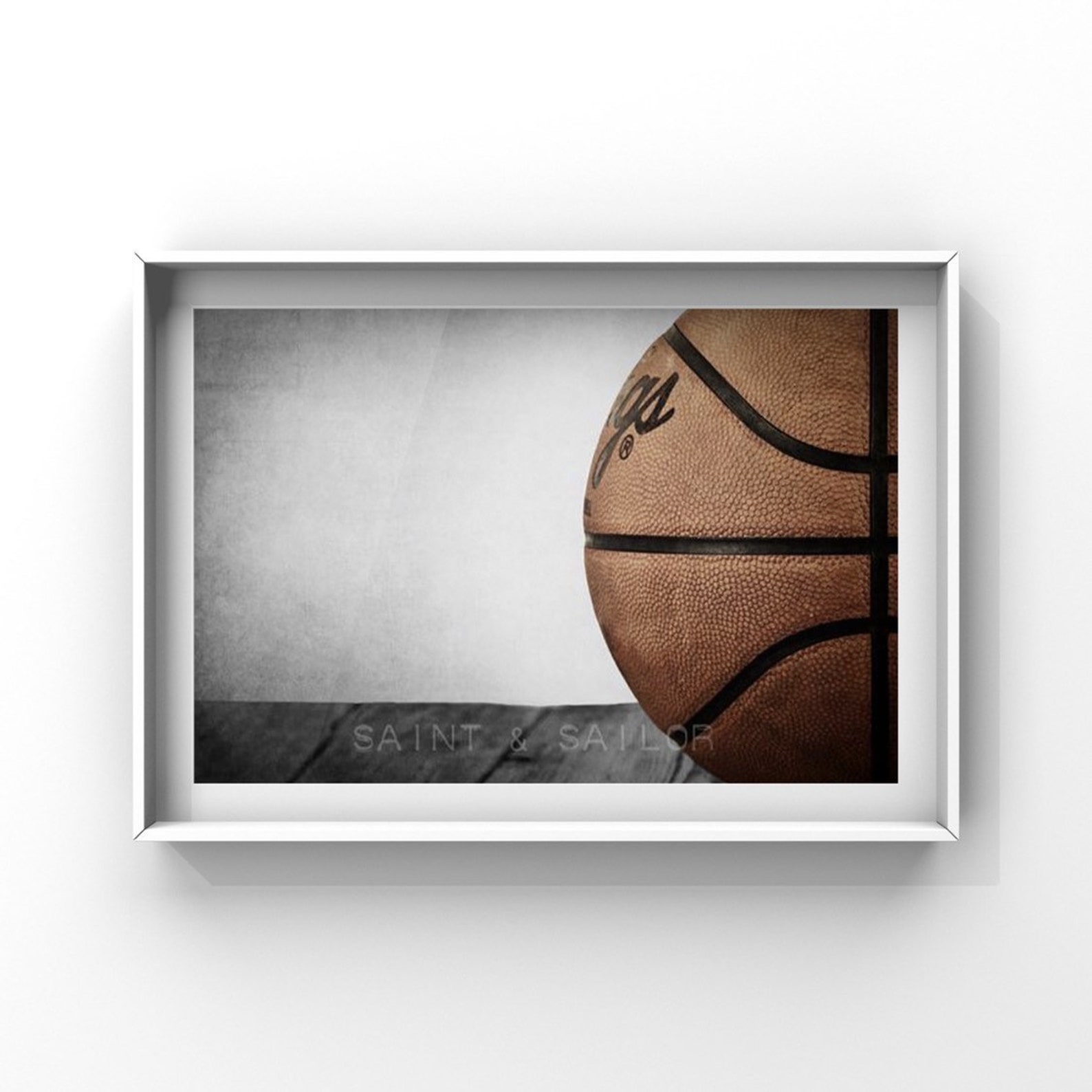 Vintage Basketball Wall art Half View Photo Print Decorating Etsy