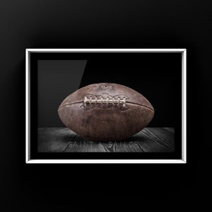 Vintage Football On Black on Black Photo Print , Decorating Ideas, Wall Decor, Wall Art, Kids Room, Nursery Ideas, Gift Ideas, image 9