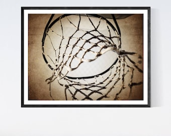 Vintage Basketball Net  Photo Print ,Decorating Ideas, Wall Decor, Wall Art, MVP, Kids Room, Nursery Ideas, Gift Ideas,