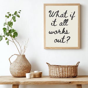 &quot;Was ist, wenn alles funktioniert Zitat Kunst, Inspirierende Wortkunst.&quot; Motivationszitat druckbare Kunst - DIGITAL DOWNLOAD