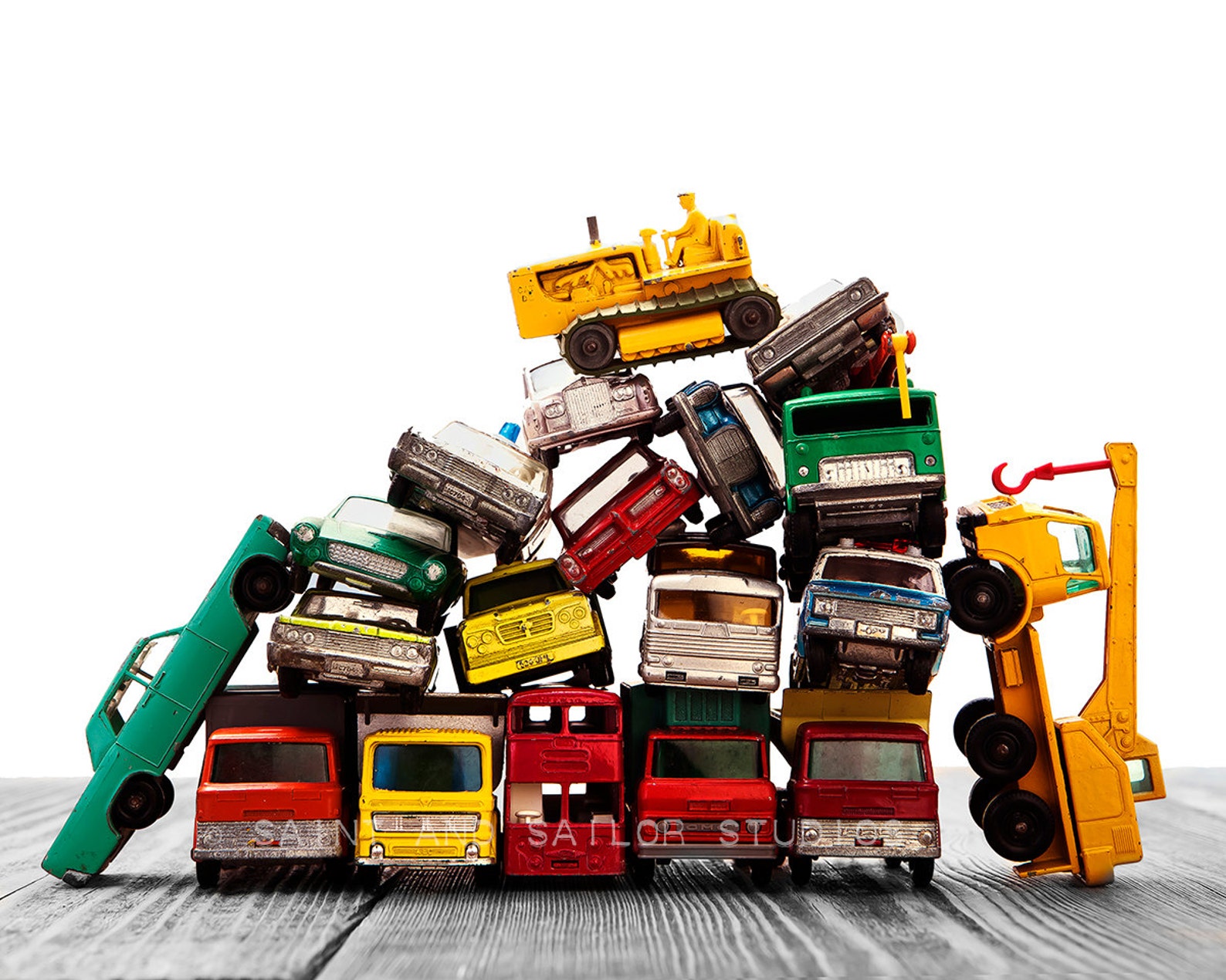 Vintage Matchbox Cars and Trucks Pile With Dozer Photo Print Etsy