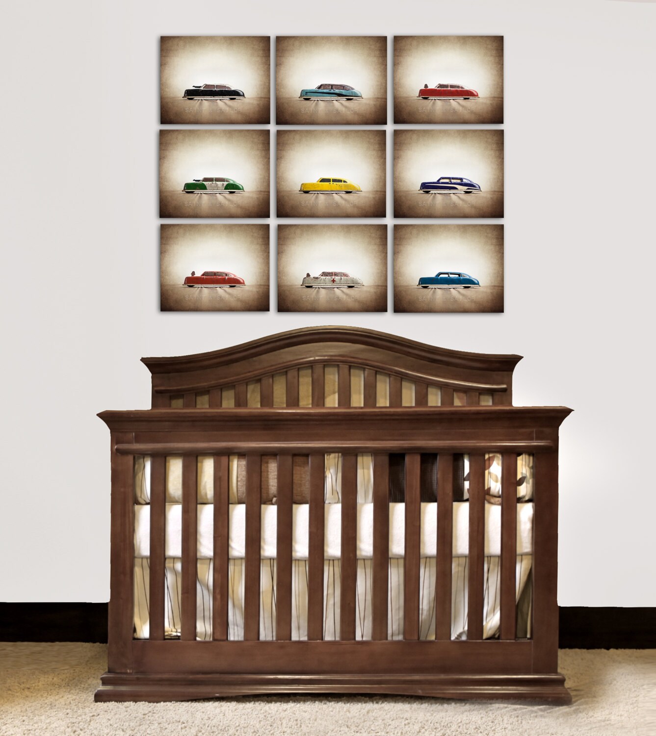 Car Nursery Decor Classic Argo Tin Cars Set of Nine Photo Etsy