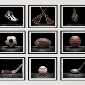 Vintage Wrestling Shoes on Black Photo Print, Rustic Decor, Boys Room, Sports Theme room afbeelding 6
