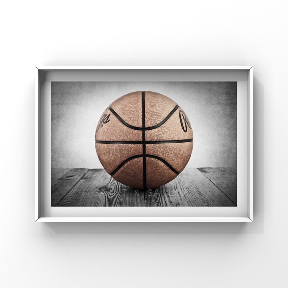 Vintage Basketball on Wood Photo print Boys Room decor Boys Etsy