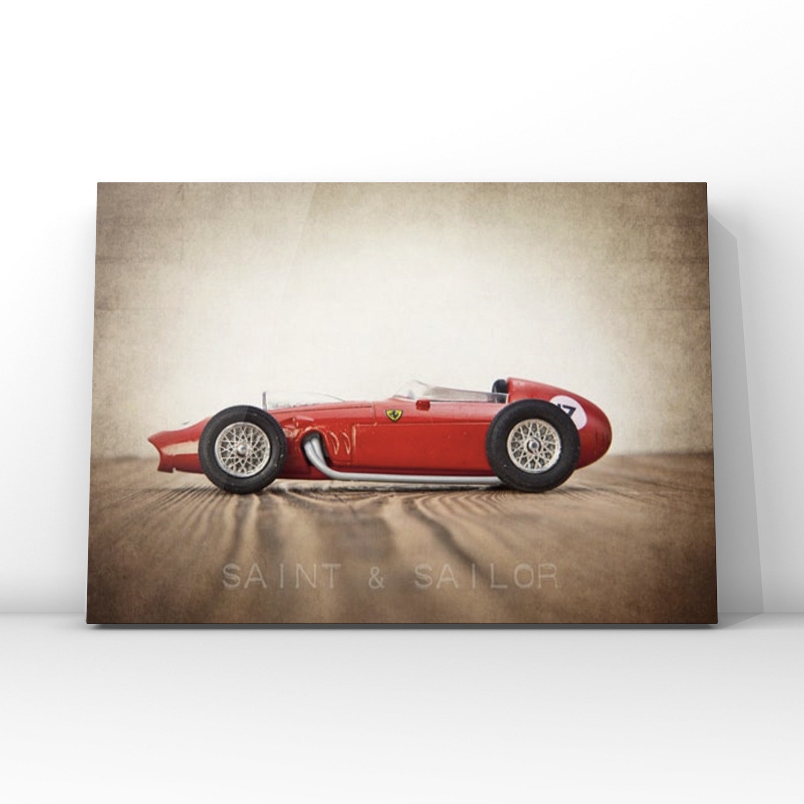 Red Ferrari Vintage Race Car One Photo Print Boys Room | Etsy