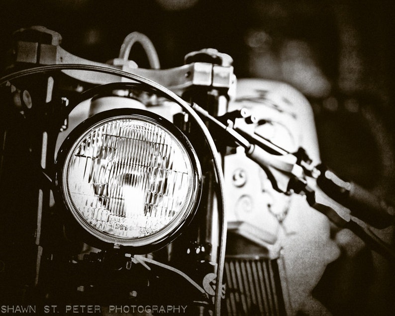 Set of 3 Vintage Motorcycle Parts Closeup Black and White Fine Etsy
