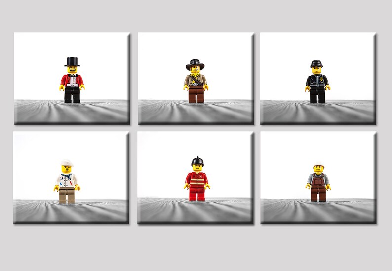 Lego Kids Wall Art Set of 6 Canvas Prints Boys Room Decor Etsy