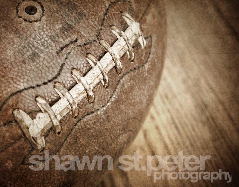 Vintage Football Laces Photo print, Boys Room decor, Boys Nursery Ideas, Sports art, Sport Prints, Man Cave image 6