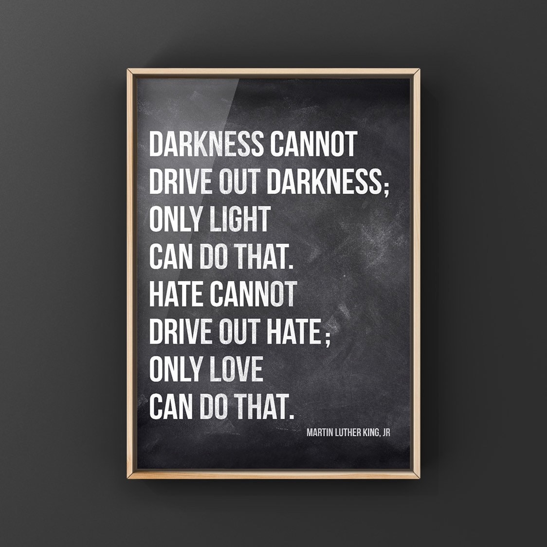 MLK Quote Darkness Cannot Drive Out Darkness Canvas or Etsy