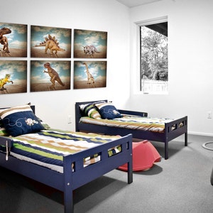 Set of 6 Dinosaur Prints, Boys Room Decor, Dinosaur Art, Dinosaur photos, Boys Room Decor image 1
