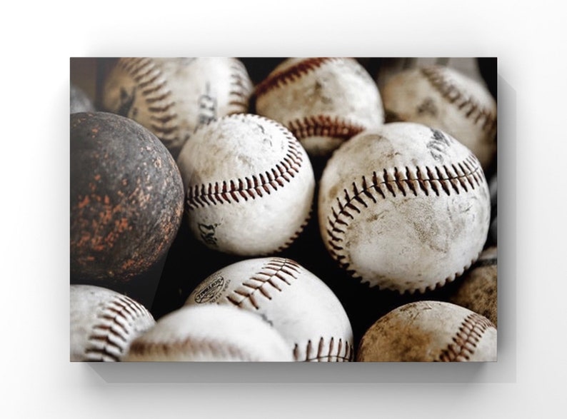 Vintage Baseball Print, Baseball pile-Baseball wall art-Baseball Gifts-Vintage Spirts decor image 8