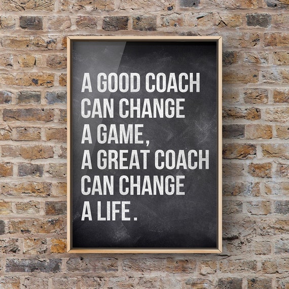 A Good Coach Can Change a Life Canvas or Unframed Print - Etsy Denmark