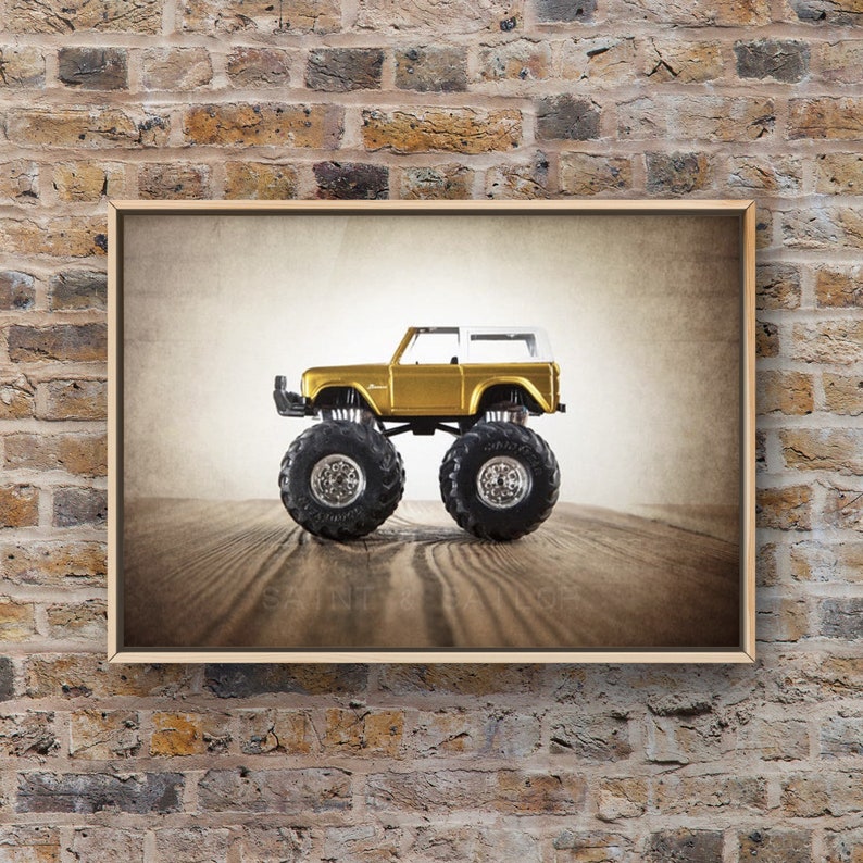 Monster Truck Wall Art photo prints set of 9 Nursery Decor Etsy