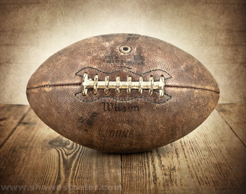 Vintage Football Photo print, Boys Room decor, Boys Nursery Ideas, Sports art, Sport Prints, Man Cave Vintage Brown