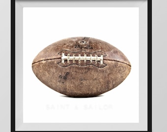 Vintage Football Photo Print, Boys Room Decor