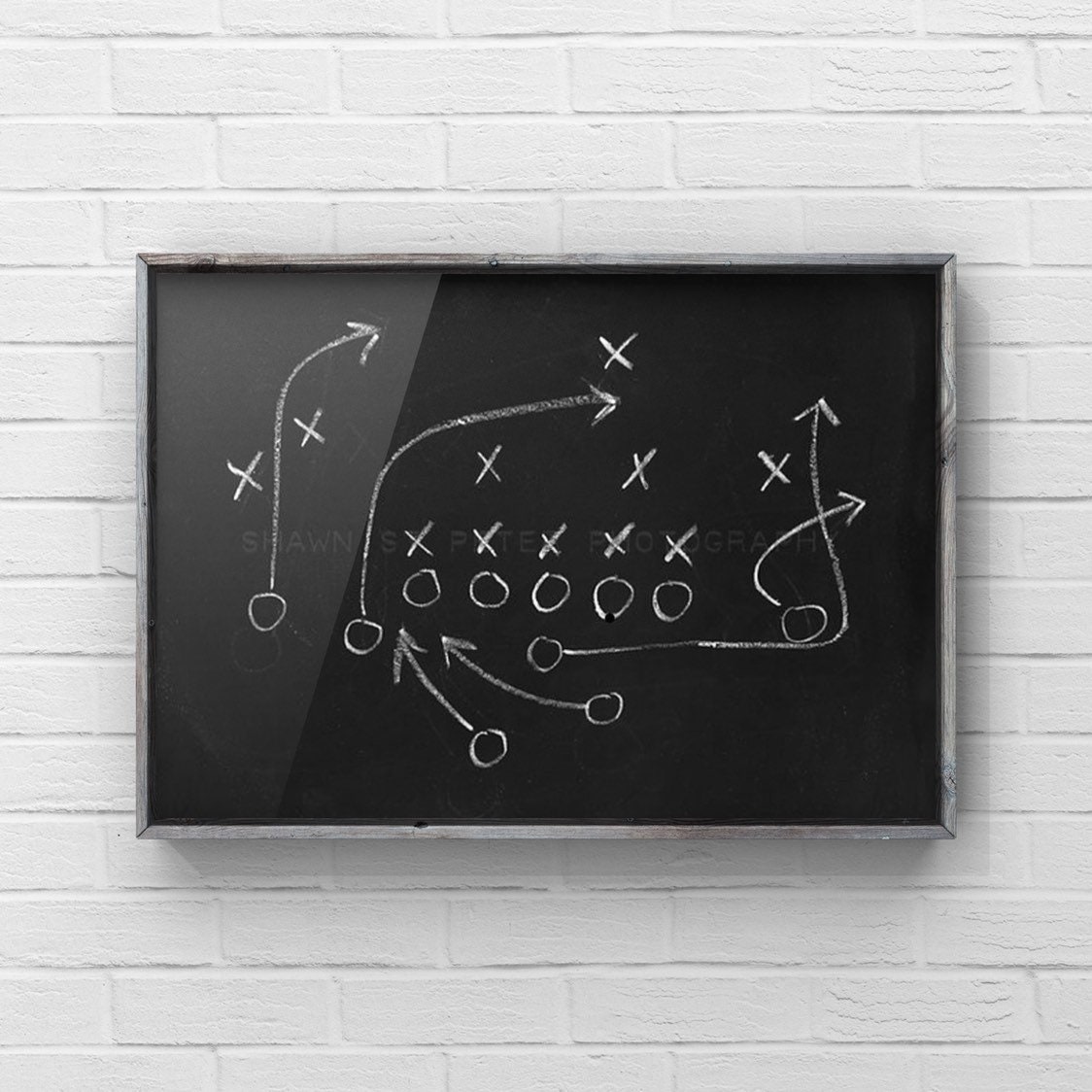Chalkboard Football Play No. 1 Photo Print Boys Room Decor Etsy UK