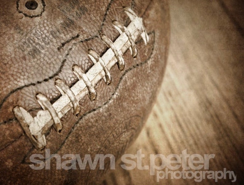 Vintage Football Laces Photo print, Boys Room decor, Boys Nursery Ideas, Sports art, Sport Prints, Man Cave image 5