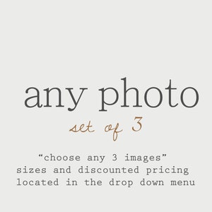 Discounted Set Customize Any Set of 3 Photos image 1