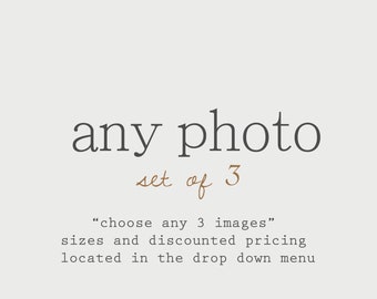 Discounted Set Customize Any Set of 3 Photos