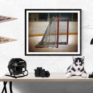 Hockey Goal side view Photographic art Print, Boys Room decor, Boys Nursery Ideas, Sports art, Sport Prints, Man Cav