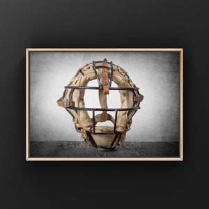 Vintage Catchers Mask  Photo  print, Boys Room, Wall Decor, Wall Art,  Man Cave,Boys Nursery Ideas, Gift Ideas,