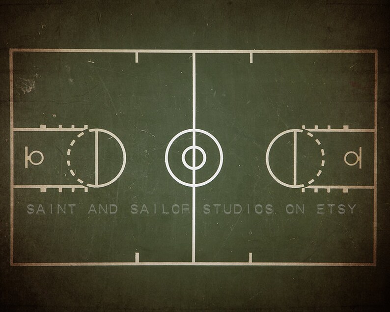 Vintage Basketball Court Chalk Clipboard Photo print Boys Etsy