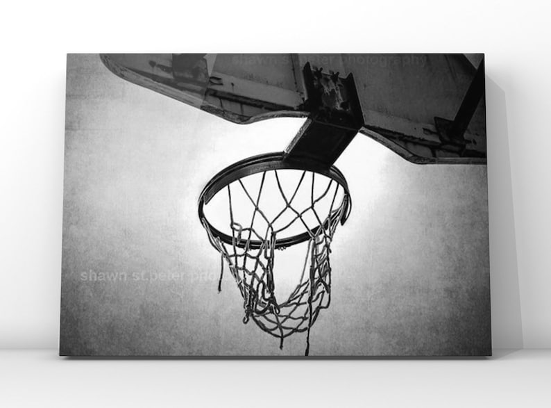 Vintage Basketball Hoop Photo Print Basketball Print Etsy