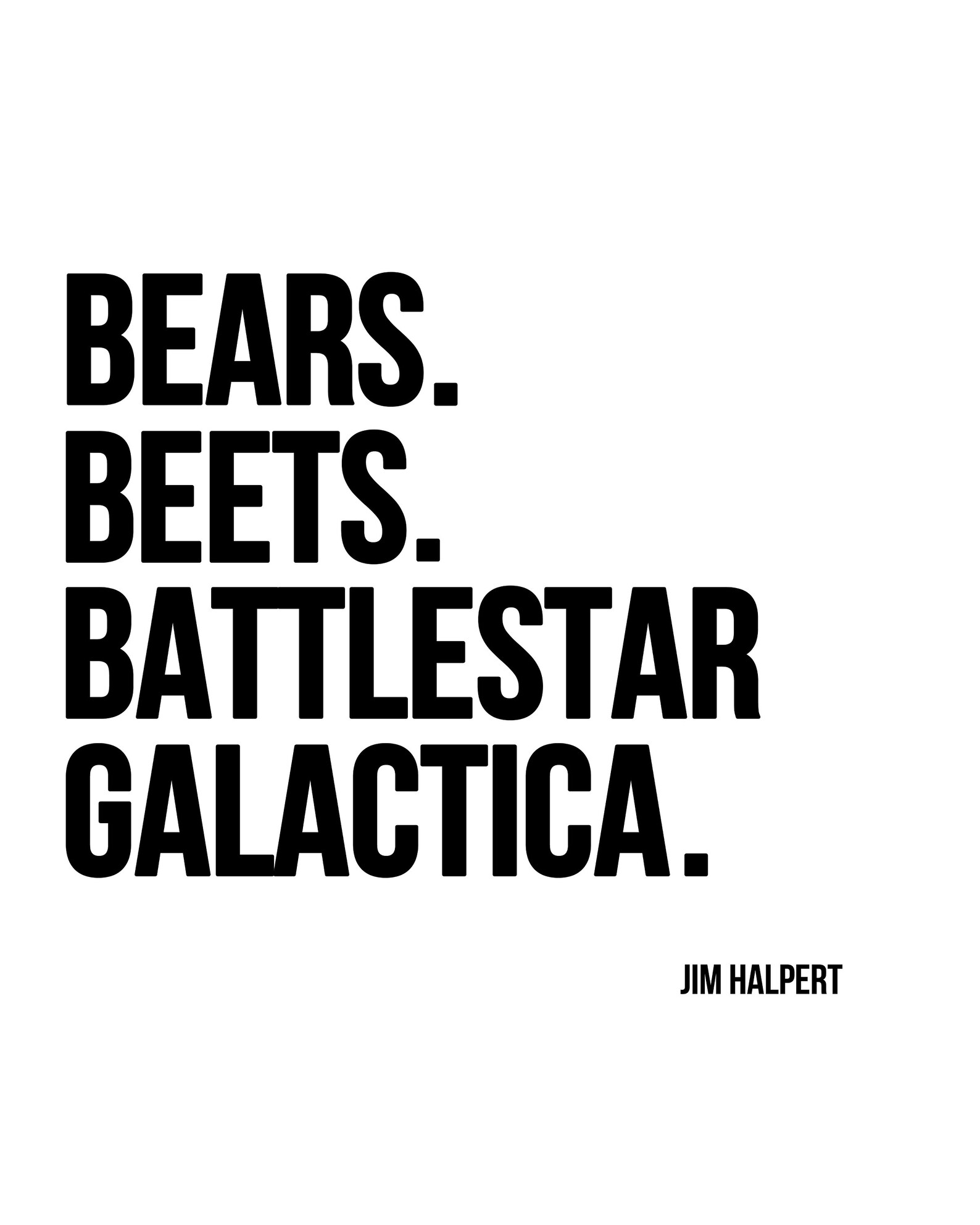 Bears Beets Battlestar Galactica Wall Art Office Quotes Etsy