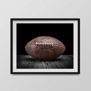 Vintage Football On Black on Black Photo Print , Decorating Ideas, Wall Decor, Wall Art, Kids Room, Nursery Ideas, Gift Ideas, image 8