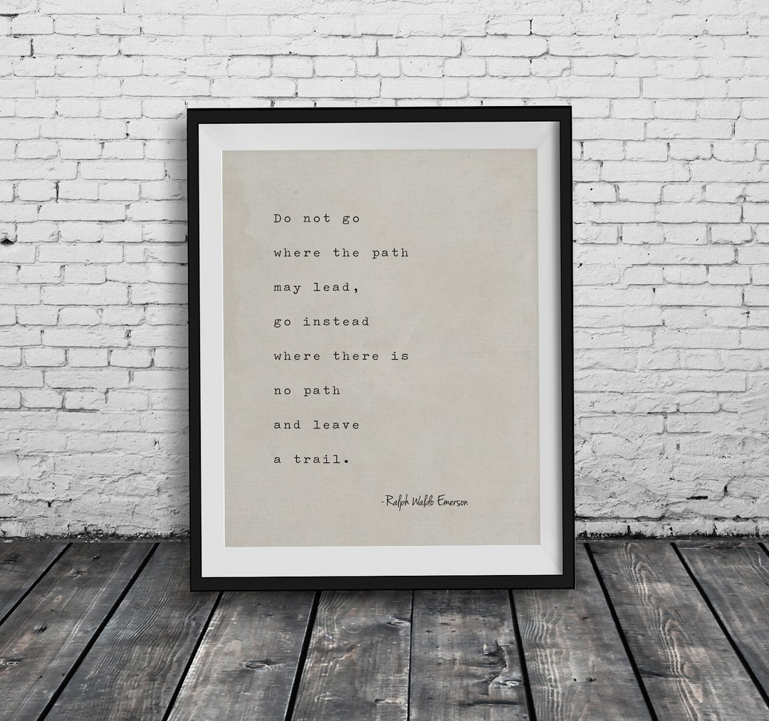 Ralph Waldo Emerson Quote Print - Motivational Office Decor - Etsy
