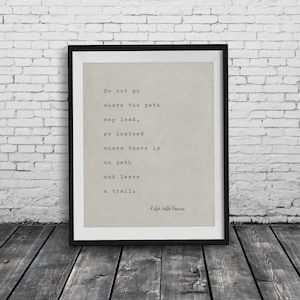 Ralph Waldo Emerson Quote Print - Motivational Office Decor image 1
