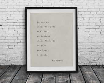Ralph Waldo Emerson Quote Print - Motivational Office Decor