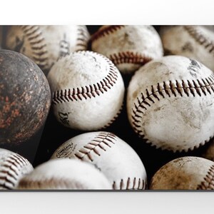 Vintage Baseball Print, Baseball pile-Baseball wall art-Baseball Gifts-Vintage Spirts decor image 3