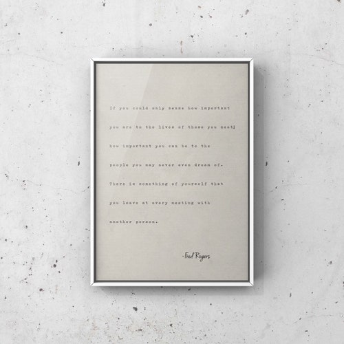 Mr. Rogers Quote Canvas or Unframed Print If You Could Only - Etsy